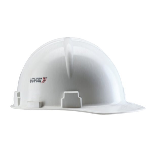 White construction helmet